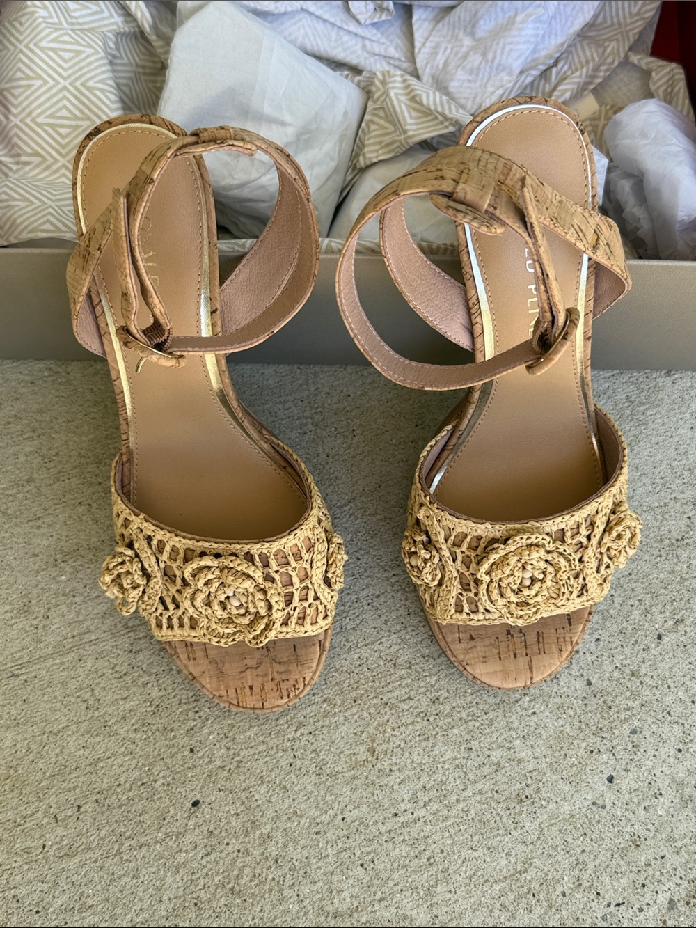 NIB Donald J. Pliner Baybi Heeled Cork Sandals Size 8 - Picture 6 of 8
